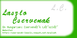 laszlo cservenak business card